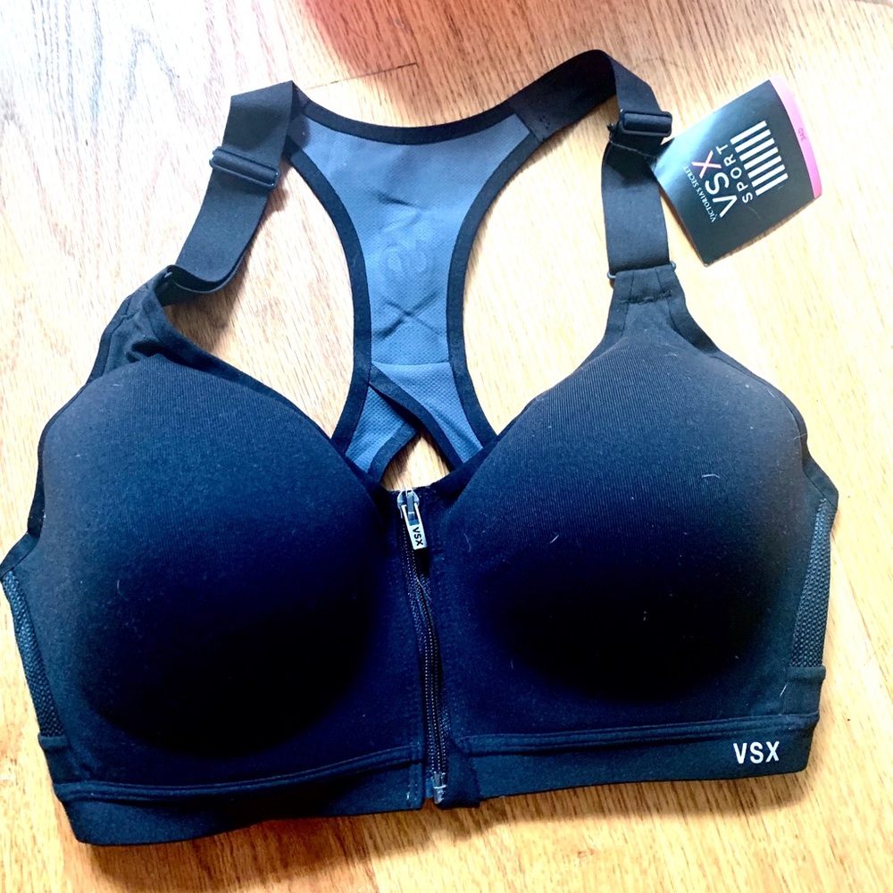 VSX BLACK CLOSE FRONT SPORTS BRA